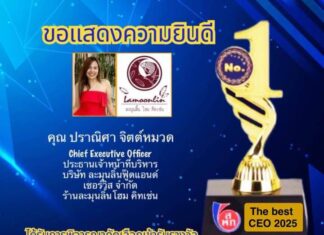 คุณปราณิศา จิตต์หมวด นำทัพรับรางวัล The Best Ceo 2025