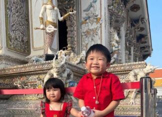 ส่องโพสต์แรก พลอย อัยดา ภรรยา กันต์ กันตถาวร พาลูกๆ ไหว้พระรับเทศกาลปีใหม่ บรรยากาศสุดอบอุ่น